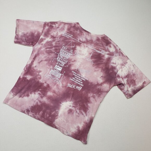 Suck-My (Brand) Red/White Tie Dyed Perfect Nonsense T-Shirt Sz XL EX RARE!!! - Picture 4 of 5